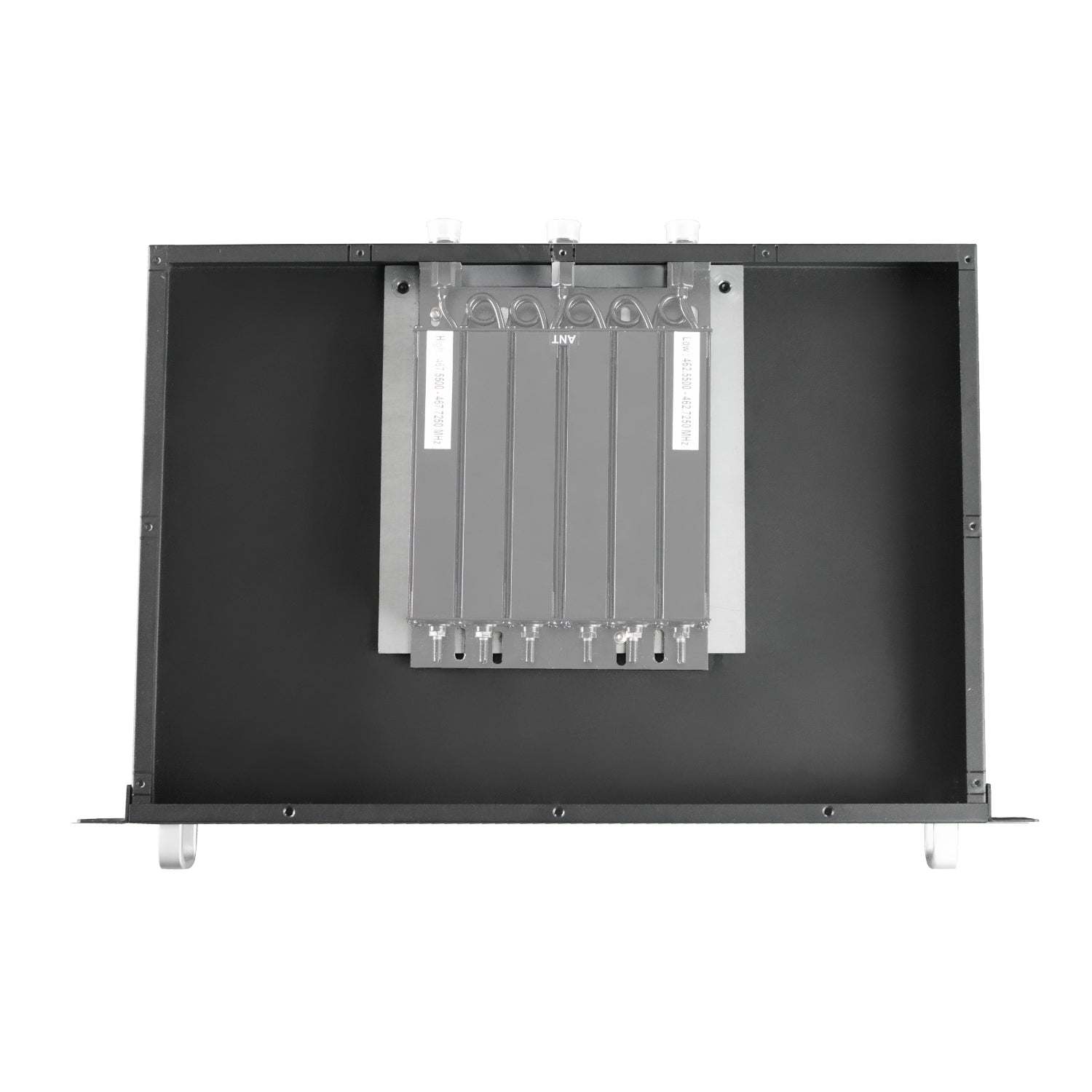 BCD chassis top view with top removed showing how duplexer will look inside