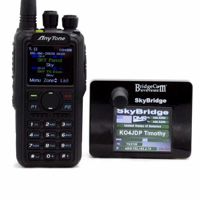 Plug and Play Premium Package: AnyTone AT-D878UVII PLUS w/ SkyBridge Max Dual Band Digital Hotspot