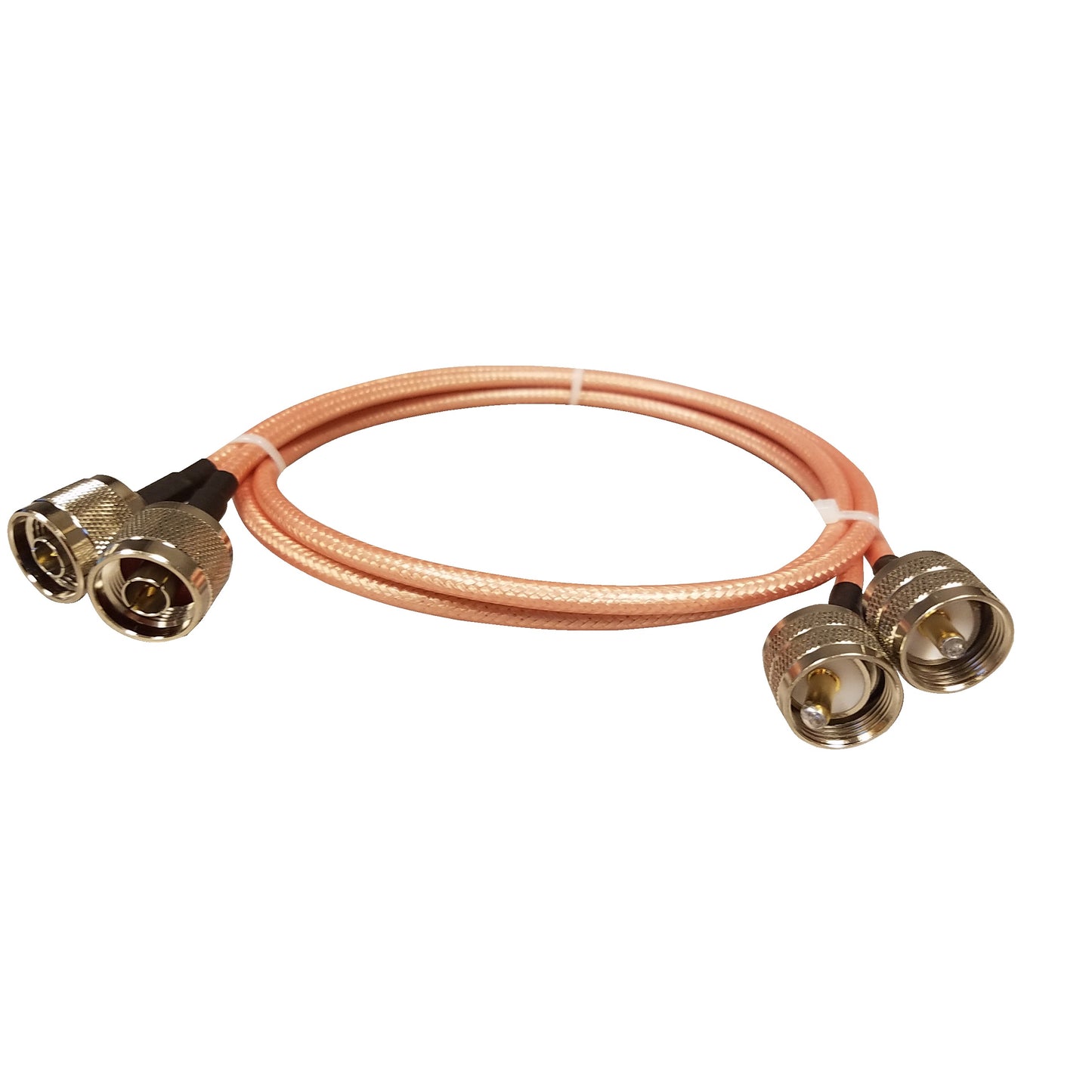 BridgeCom Systems 30" RG142 N-Male to PL-259 Duplex Cable Kit