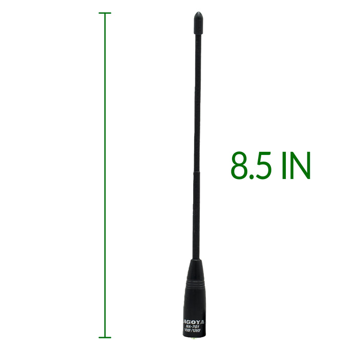 Nagoya NA-701 8-Inch Whip (144/430Mhz) Female Antenna