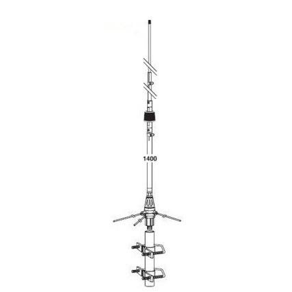 BridgeCom Systems Tram-Browning VHF (2m) Aluminum Base Antenna - Model 1400